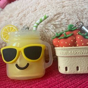 Lemonade and strawberry hand sanitizer holder